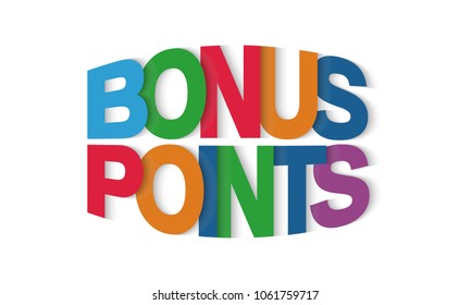 Bonus Points Vector Letters