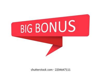Bonus. A red banner, pointer, sticker, label or speech bubble for apps, websites and creative ideas. Vector design