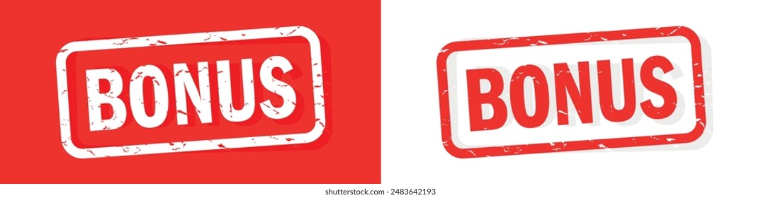 "Bonus" red rubber stamp vector
