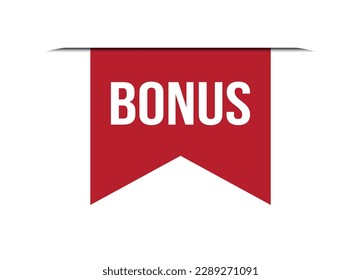 ilustración de banner de vector rojo extra aislado en fondo blanco