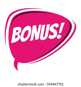 burbuja de discurso retro de bonificación