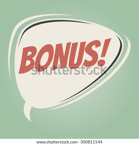 bonus retro speech bubble
