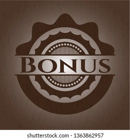 Bonus retro style wooden emblem