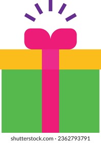 Ilustración plana del vector de iconos de regalo de recompensa