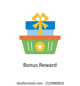Bonus Reward vector Flat Icon Design illustration. Discounts And Loyalty Programs Symbol on White background EPS 10 File