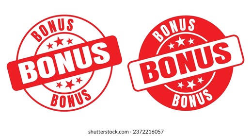 BONUS rounded vector symbol set on white background