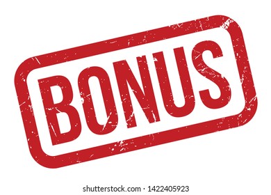 Bonus rubber stamp. Red Bonus rubber grunge stamp vector illustration - Vector