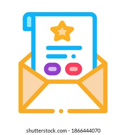 Bonus Sheet Letter Icon Vector. Outline Bonus Sheet Letter Sign. Isolated Contour Symbol Illustration
