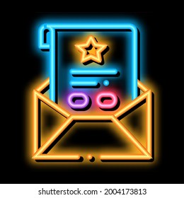 Bonus Sheet Letter Neon Leuchtzeichen Vektor. Leuchtendes Symbol Bonus Blatt Letter Schild Zeichen. transparente Symbolillustration