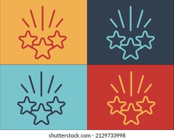Bonus Shop Stars Logo Template, Simple Flat Icon of bonus,discount,money