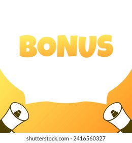 Bonus sign icon. Flat style. Vector illustration