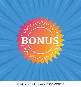Icono de signo de bono multicolor. Ilustración vectorial eps 10