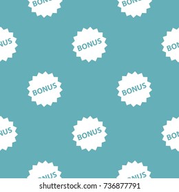 Bonus sign pattern seamless blue. Simple illustration of  vector pattern seamless geometric repeat background