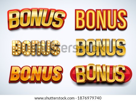 Bonus signs set. Vector illustration.