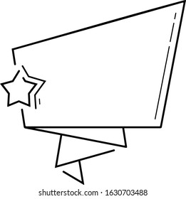 Bonus speech bubble. Vector outline icon.