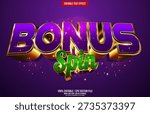 Bonus Spin 3D editable text effect