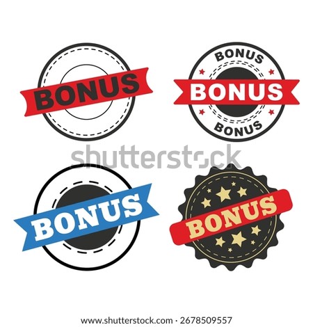Bonus Stamp Vector – Reward, Gift, and Incentive Label Icon