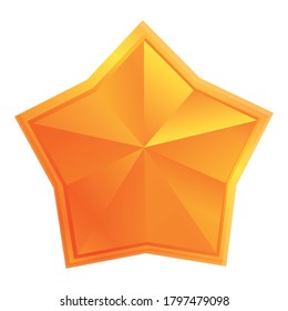 Icono de estrella de bonus. Caricatura del icono del vector de estrella de bonificación para el diseño web aislado en fondo blanco