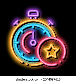 Bonus Stopwatch Concept neon light sign vector. Glowing bright icon Bonus Stopwatch Concept sign. transparent symbol illustration
