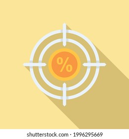Icono de destino de bonificación. Ilustración plana del icono vectorial de destino de bono para el diseño web