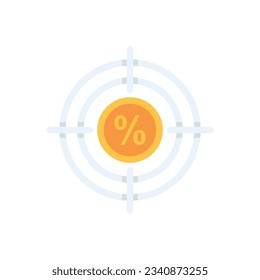 Bonus target icon. Flat illustration of Bonus target vector icon for web design isolated