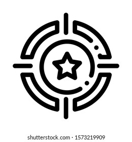 Bonus Target Sign Icon Vector. Outline Bonus Target Sign. Isolated Contour Symbol Illustration