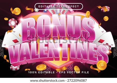 bonus valentines day 3d text effect and editable text effect