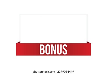 diseño de la cinta de la bandera del vector de bonificación
