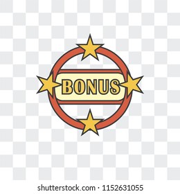 Bonus vector icon isolated on transparent background, Bonus logo concept