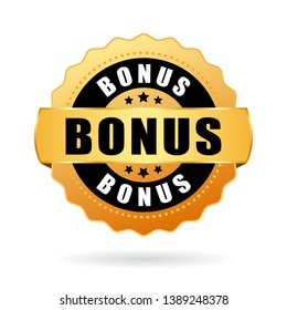 Bonus vector sign isolated on white background