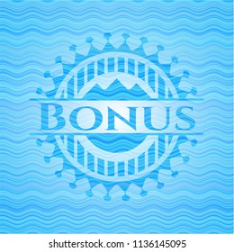 Bonus water wave badge background.