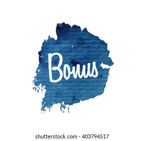 Bonus. Watercolor splatters. Vector
