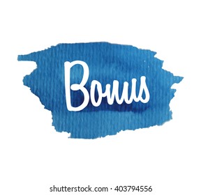 Bonus. Watercolor splatters. Vector