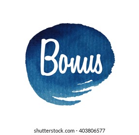 Bonus. Watercolor splatters. Vector