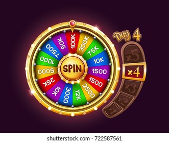 Bonus wheel of luck. Vector illustration