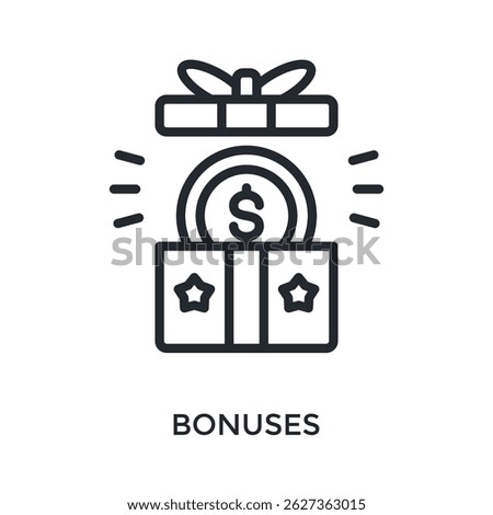Bonuses Icon Outline Style. Vector Illustration For Graphic Design