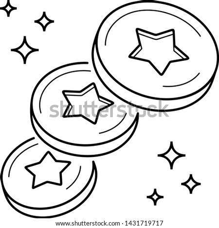 Bonuses. Vector outline icon isolated on white background.