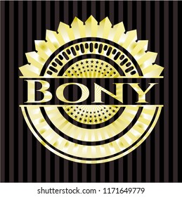 Bony golden emblem