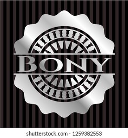 Bony silvery emblem