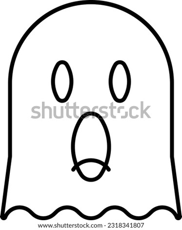 boo apparition death evil ghost Outline