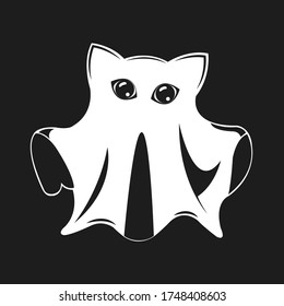 Boo Cat Creepy vector design