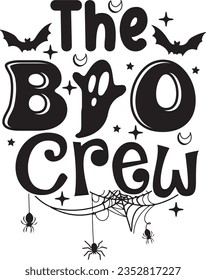 The Boo Crew Halloween Ghost Family Matching Halloween T Shirt Design