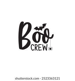 Boo Crew Halloween Groovy Design