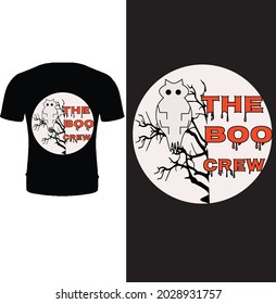 The boo crew. Halloween t shirt design.