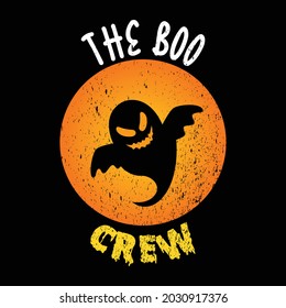 The boo crew halloween t shirt design for halloween day