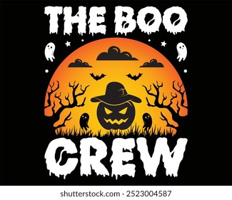 The boo crew Halloween T-Shirt Design