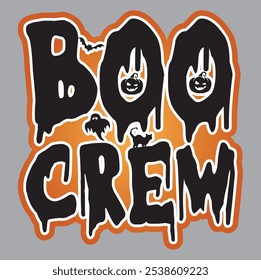 Boo Crew - Halloween Typography Design