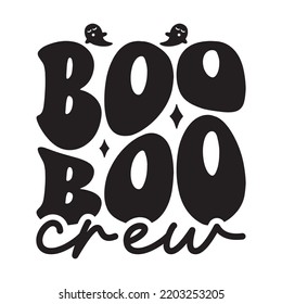 Boo Crew, Happy Halloween Shirt Print Template, Witch Bat Cat Scary House Dark Green Riper Boo Squad Grave Pumpkin Skeleton Spooky Trick Or Treat