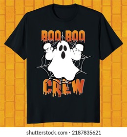 boo boo crew hello ween t-shirt design svg