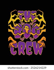 The Boo Crew, Illustration, Graphic, Halloween T-shirt For Women, Halloween Shirts For Kids, T-shirt Design, Clipart, Logotype, Sticker, Sublimation